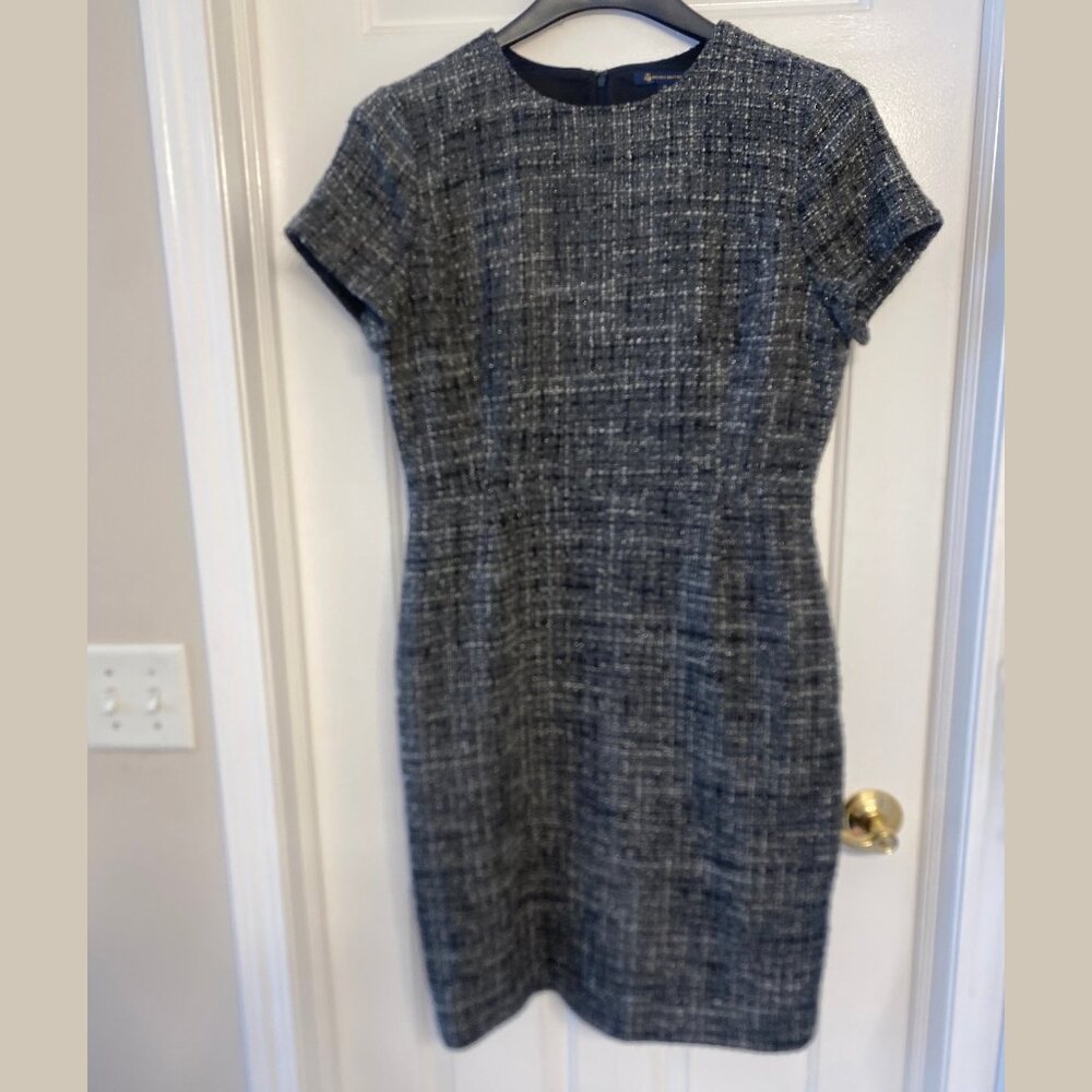 Brooks Brothers  - Size 14 -Tweed short-sleeve sheath dress bit of sparkle